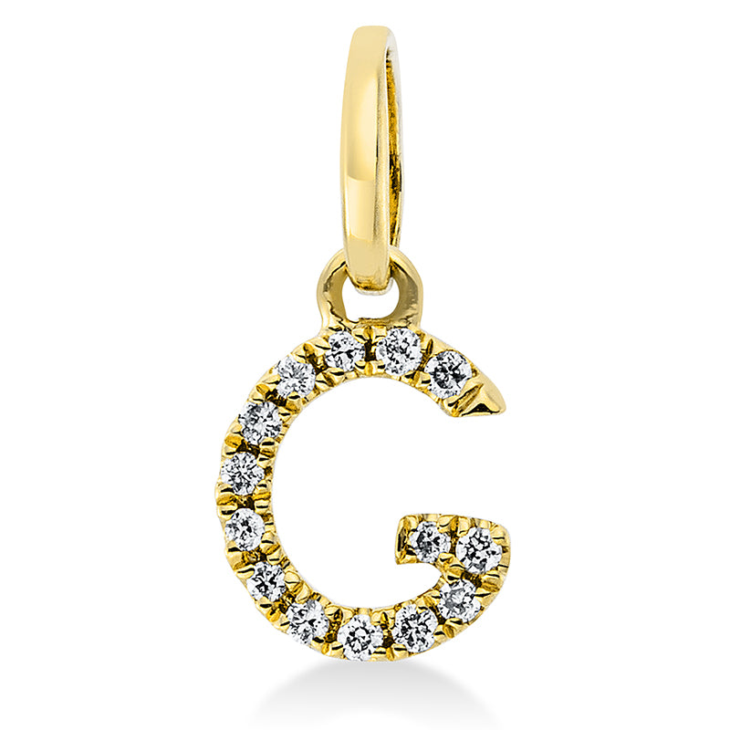 Anhänger    aus 750/-18 Karat Gelbgold mit 14 Diamanten 0