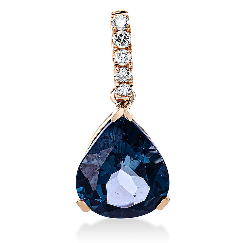 Anhänger mit Topas  aus 750/-18 Karat Rotgold mit 5 Diamanten 0