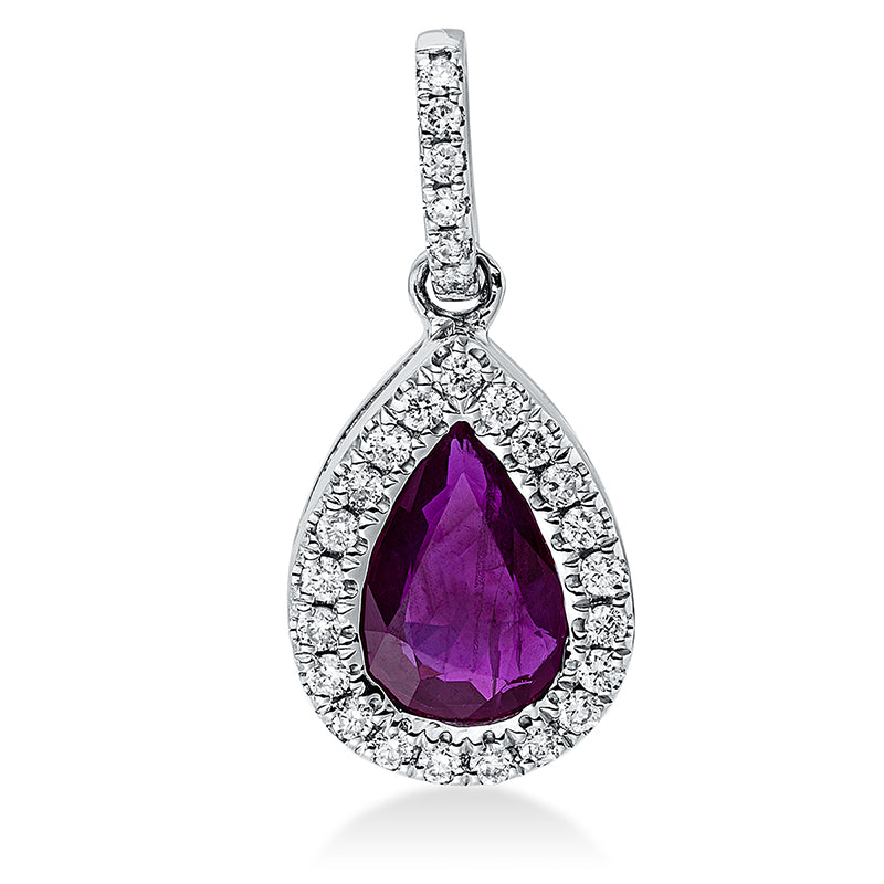 Anhänger    aus 750/-18 Karat Weißgold mit 27 Diamanten 0