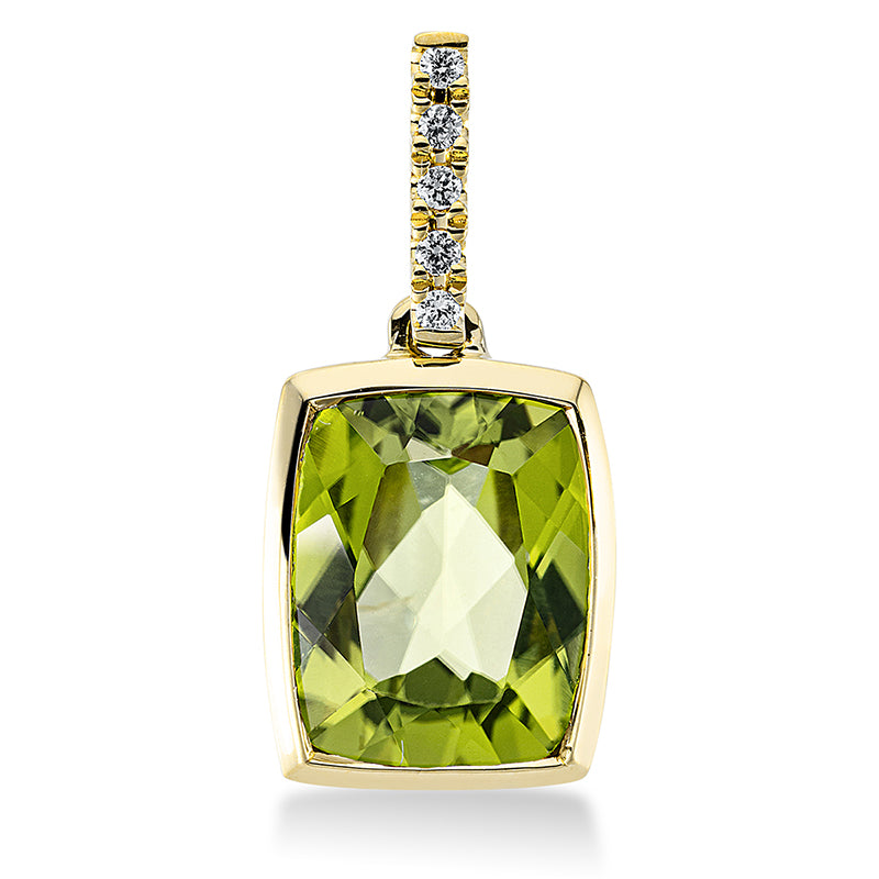 Anhänger aus Gold mit Diamanten mit Peridot - 3G271