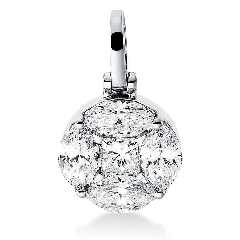 Anhänger    aus 750/-18 Karat Weißgold mit 5 Diamanten 0