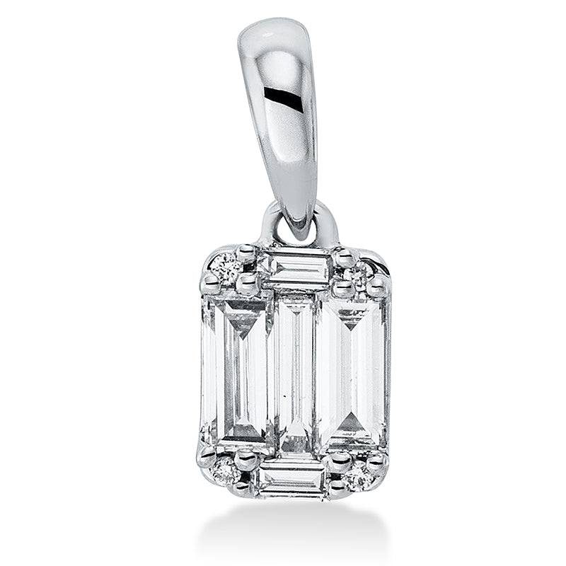 Anhänger    aus 750/-18 Karat Weißgold mit 9 Diamanten 0