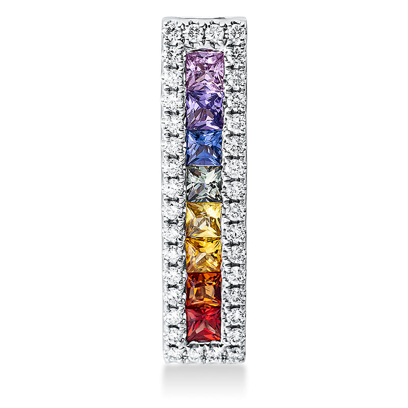 Anhänger mit Saphir  aus 750/-18 Karat Weißgold mit 36 Diamanten 0