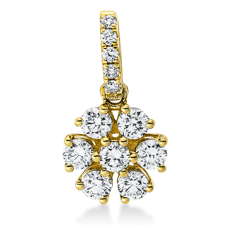 Anhänger    aus 750/-18 Karat Gelbgold mit 12 Diamanten 0