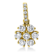 Anhänger    aus 750/-18 Karat Gelbgold mit 12 Diamanten 0