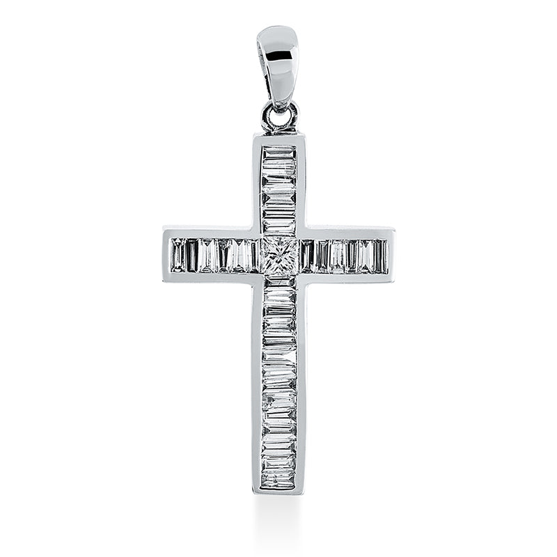 Anhänger    aus 750/-18 Karat Weißgold mit 33 Diamanten 0