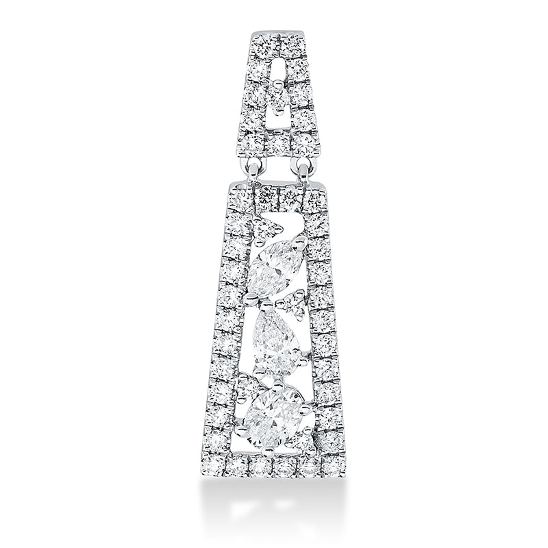 Anhänger    aus 750/-18 Karat Weißgold mit 49 Diamanten 0