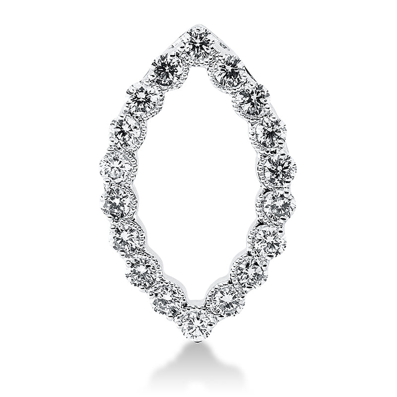 Anhänger    aus 750/-18 Karat Weißgold mit 18 Diamanten 0