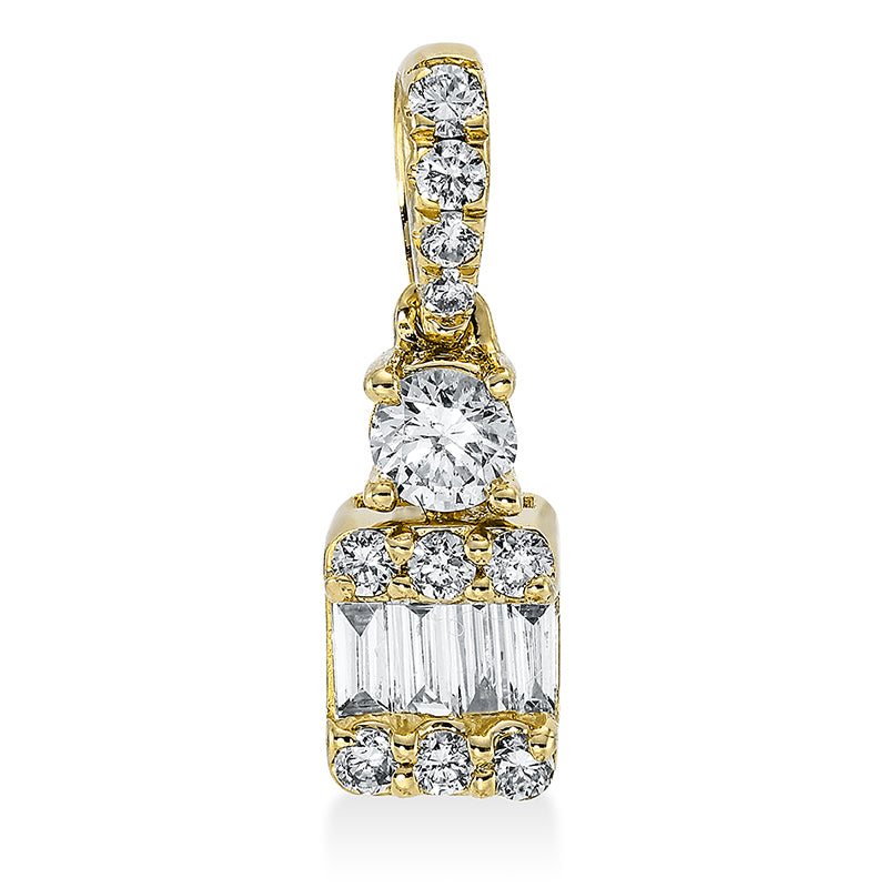Anhänger    aus 750/-18 Karat Gelbgold mit 15 Diamanten 0