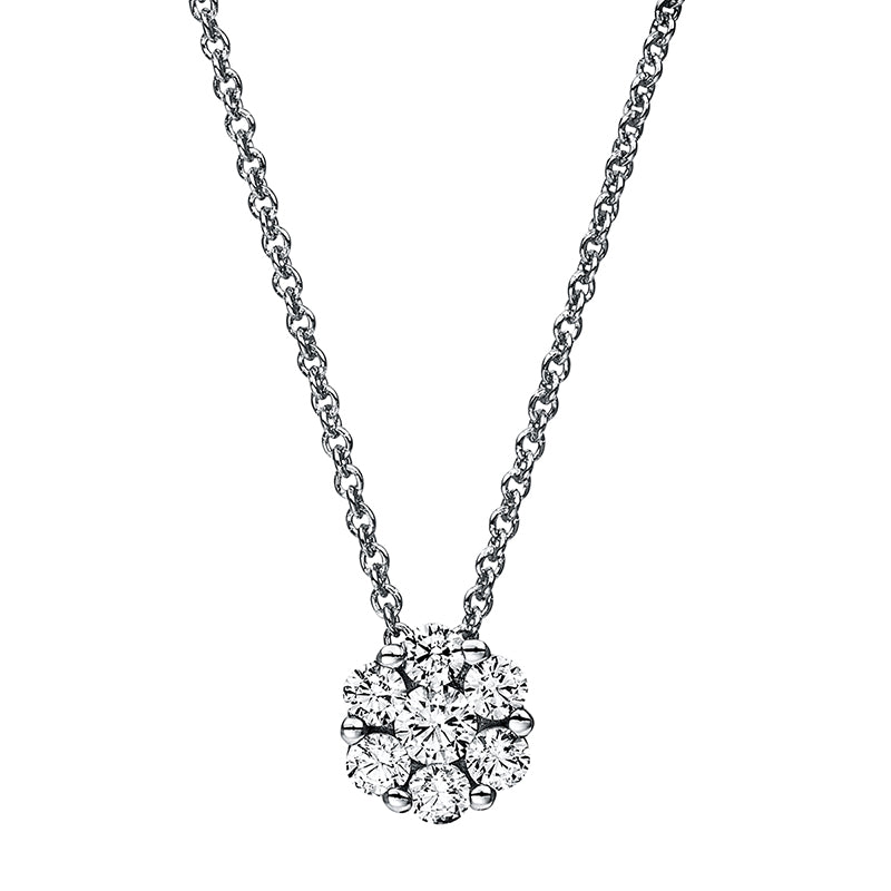 Collier    aus 950/-Platin Platin mit 7 Diamanten 0