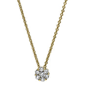 Collier    aus 585/-14 Karat Gelbgold mit 7 Diamanten 0