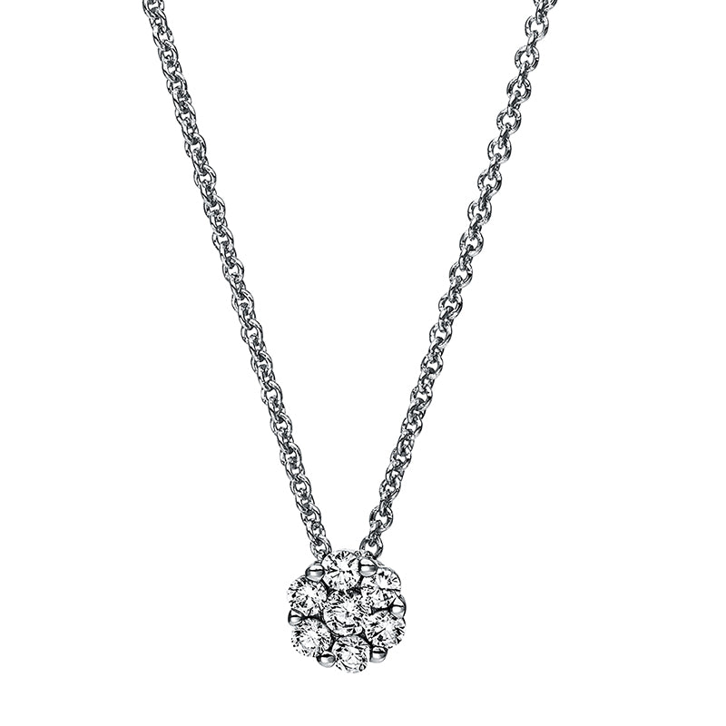 Collier    aus 950/-Platin Platin mit 7 Diamanten 0