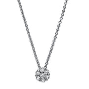 Collier    aus 950/-Platin Platin mit 7 Diamanten 0