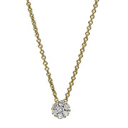 Collier    aus 585/-14 Karat Gelbgold mit 7 Diamanten 0