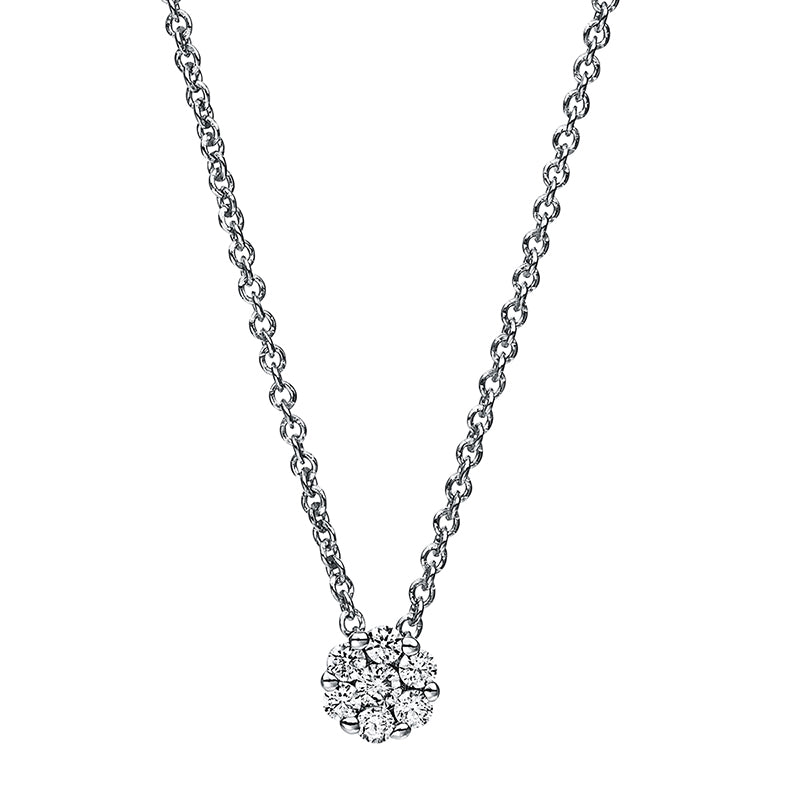 Collier    aus 950/-Platin Platin mit 7 Diamanten 0