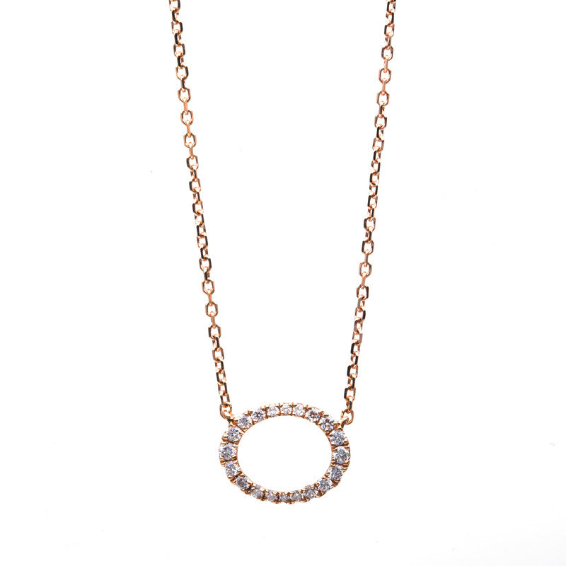 Collier    aus 585/-14 Karat Rotgold mit 20 Diamanten 0