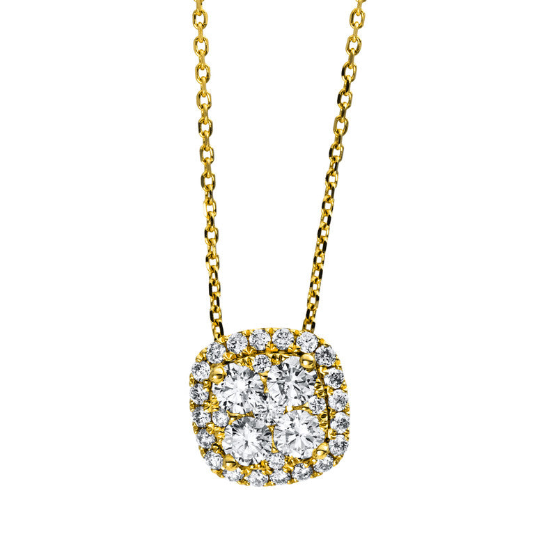 Collier    aus 750/-18 Karat Gelbgold mit 29 Diamanten 0