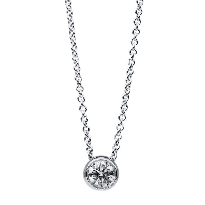 Collier    aus 750/-18 Karat Weißgold mit 1 Diamant 0