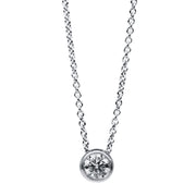 Collier    aus 750/-18 Karat Weißgold mit 1 Diamant 0