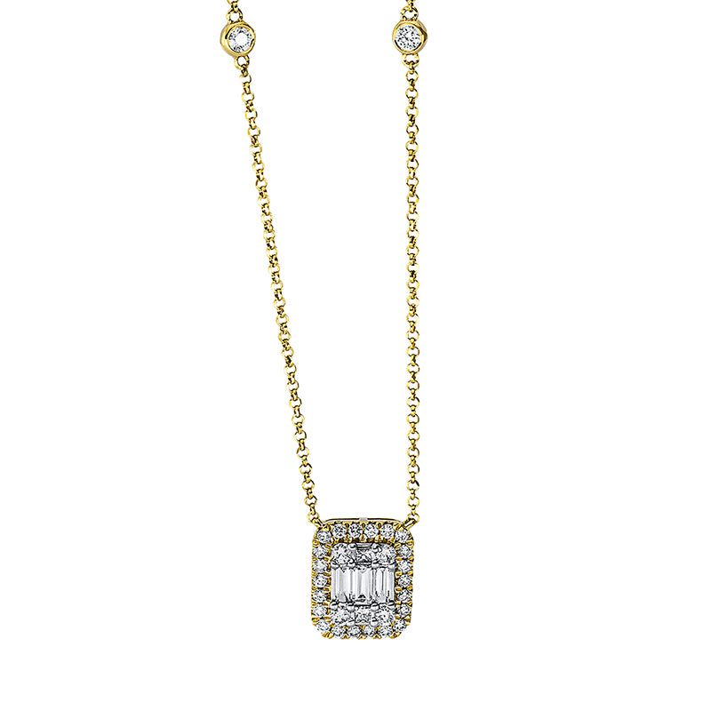 Collier aus Gold mit Diamanten, -Symbol - 4C180