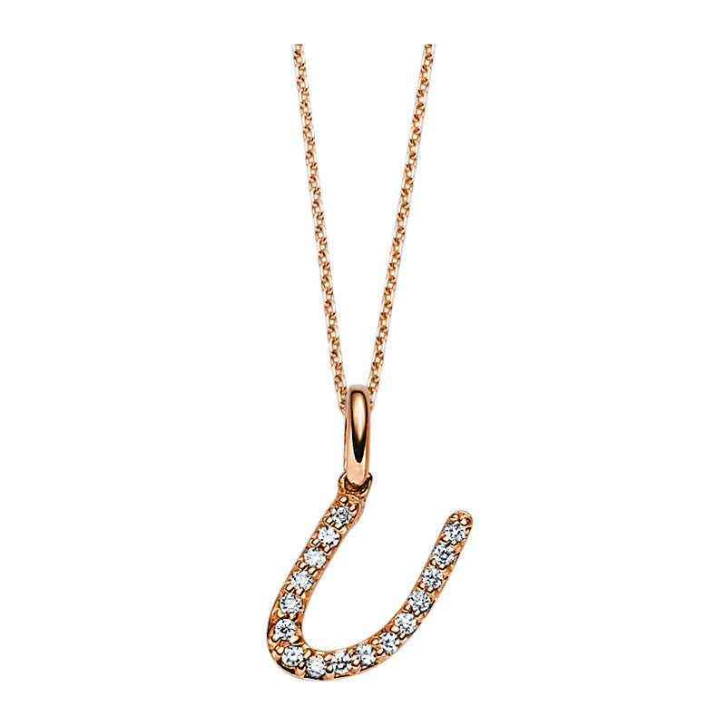 Collier    aus 750/-18 Karat Rotgold mit 16 Diamanten 0