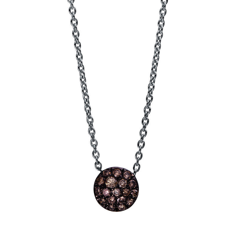 Collier    aus 750/-18 Karat Weißgold mit 18 Diamanten 0