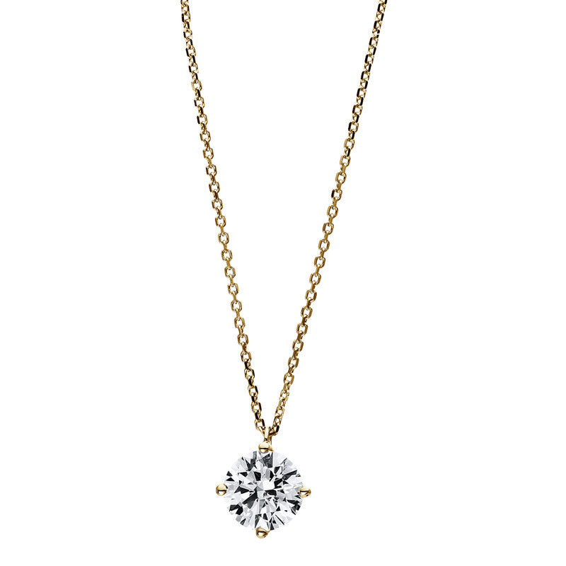 Collier    aus 750/-18 Karat Gelbgold mit 1 Diamant 1