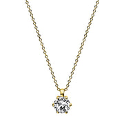 Collier - Solitaire aus Gold mit Diamant - 4D246