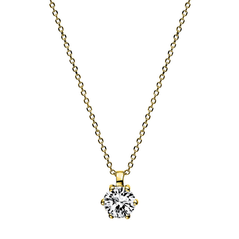 Collier - Solitaire aus Gold mit Diamant - 4D246