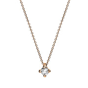 Collier - Solitaire aus Gold mit Diamant - 4D268