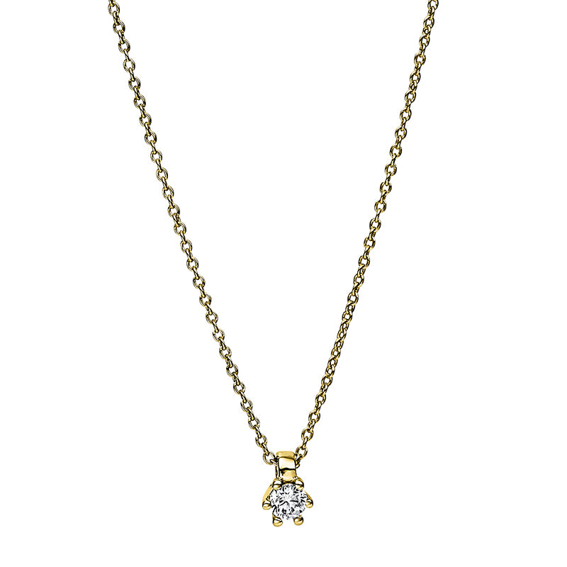 Collier - Solitaire aus Gold mit Diamant - 4D277