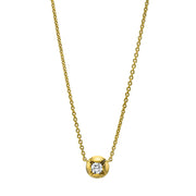 Collier    aus 750/-18 Karat Gelbgold mit 1 Diamant 0