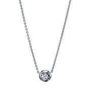 Collier    aus 750/-18 Karat Weißgold mit 1 Diamant 0