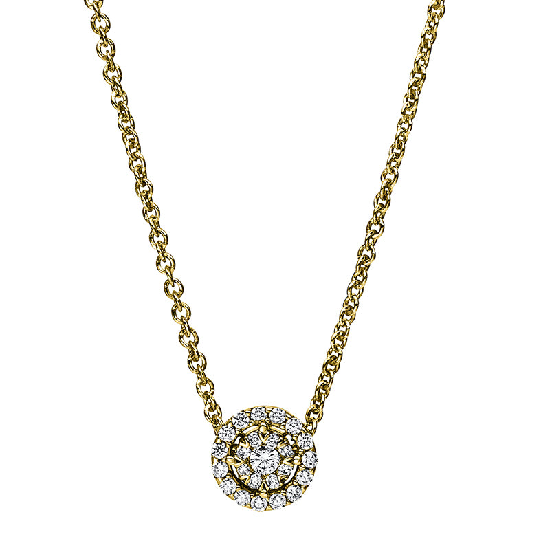 Collier    aus 750/-18 Karat Gelbgold mit 24 Diamanten 0