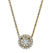 Collier - Halo Sparkle aus Gold mit Diamanten - 4D939