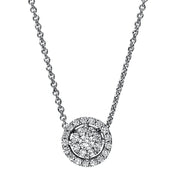 Collier - Halo Sparkle aus Gold mit Diamanten - 4D939