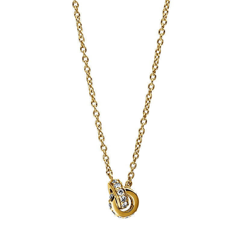 Collier    aus 585/-14 Karat Gelbgold mit 22 Diamanten 0