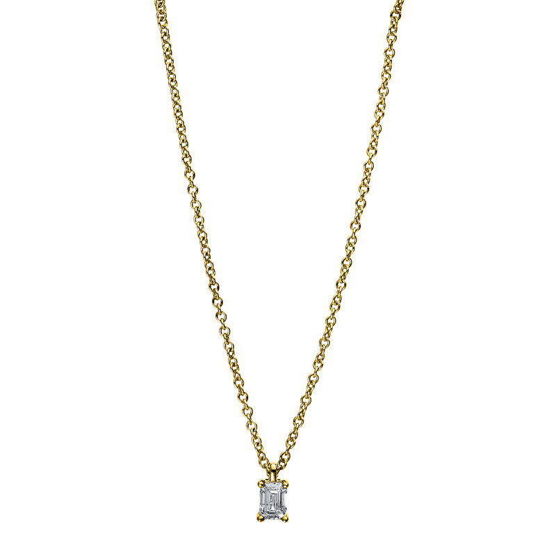 Collier    aus 750/-18 Karat Gelbgold mit 1 Diamant 0
