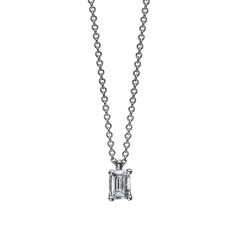 Collier    aus 750/-18 Karat Weißgold mit 1 Diamant 0