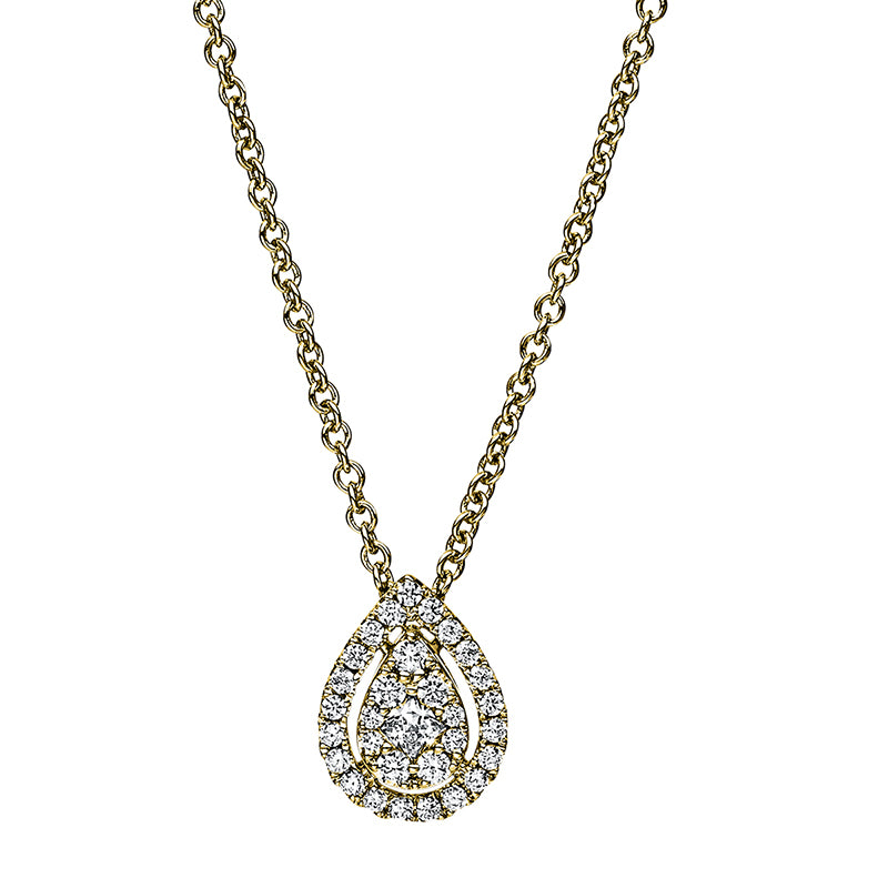 Collier    aus 750/-18 Karat Gelbgold mit 31 Diamanten 0