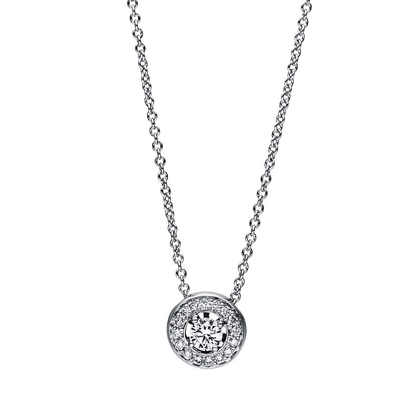 Collier    aus 750/-18 Karat Weißgold mit 17 Diamanten 0