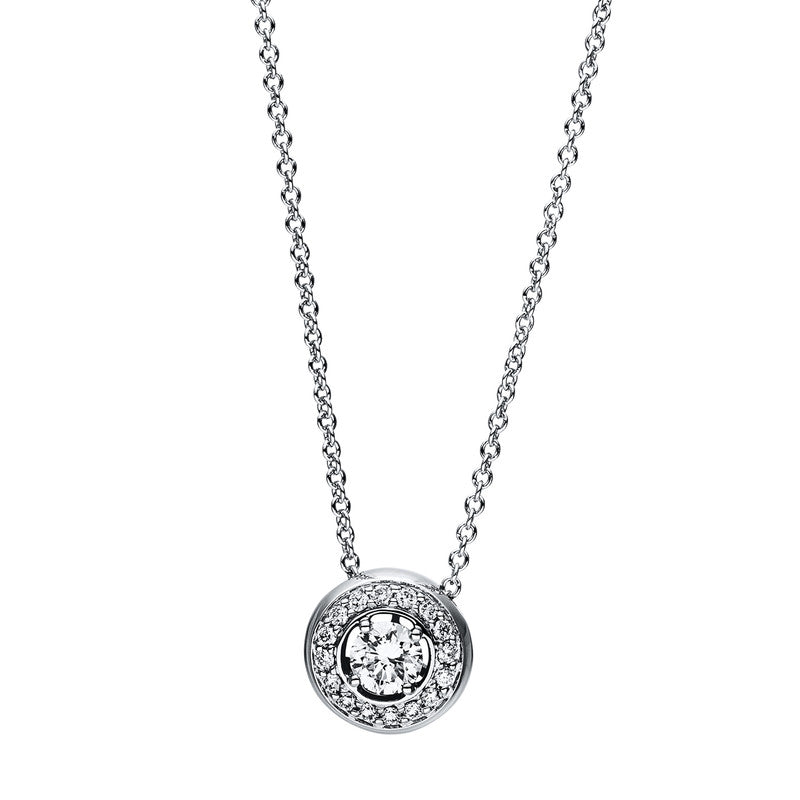 Collier    aus 750/-18 Karat Weißgold mit 17 Diamanten 0