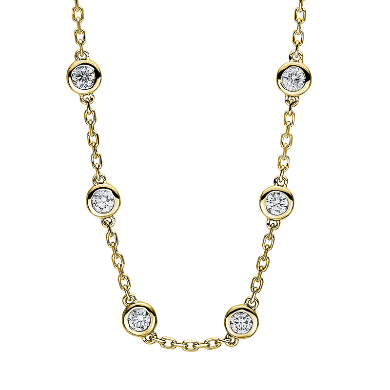 Collier    aus 750/-18 Karat Gelbgold mit 23 Diamanten 3
