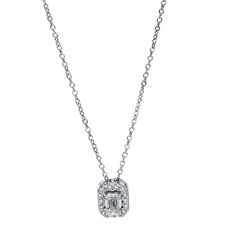 Collier    aus 750/-18 Karat Weißgold mit 15 Diamanten 0