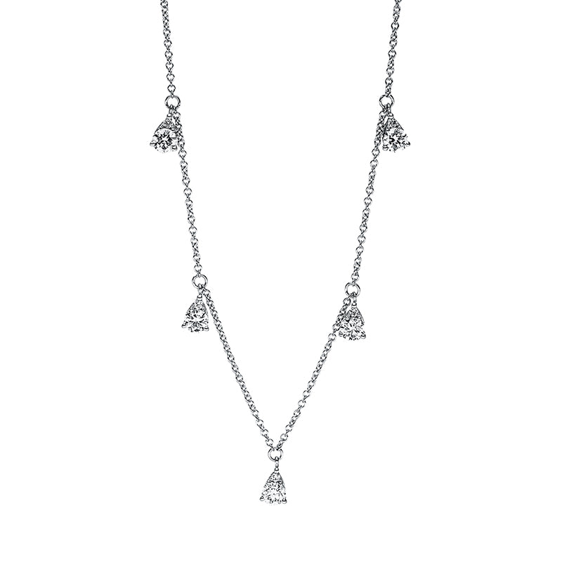 Collier - Moderner Schmuck aus Gold mit Diamanten, mit ZÖ 30 cm + 33 cm - 4F668