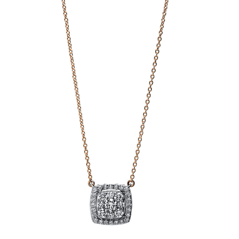 Collier    aus 750/-18 Karat Rotgold / Weißgold mit 33 Diamanten 0