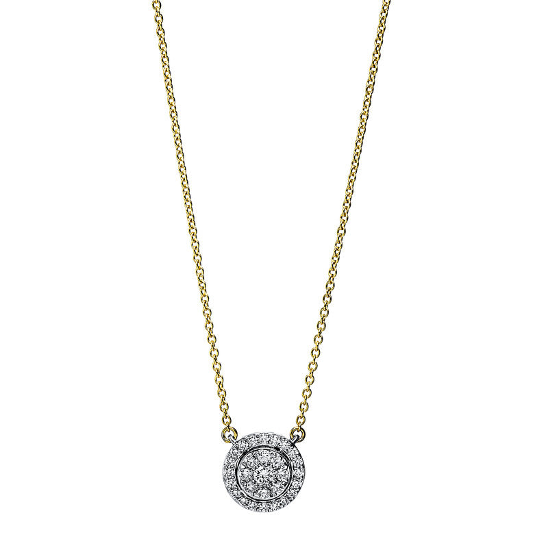 Collier    aus 750/-18 Karat Gelbgold / Weißgold mit 29 Diamanten 0