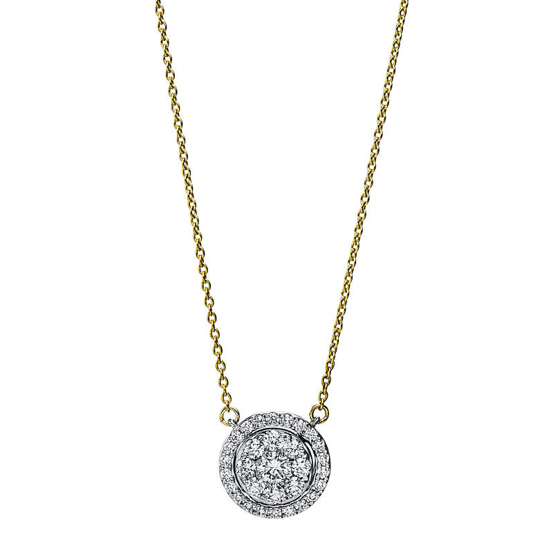 Collier    aus 750/-18 Karat Gelbgold / Weißgold mit 31 Diamanten 0