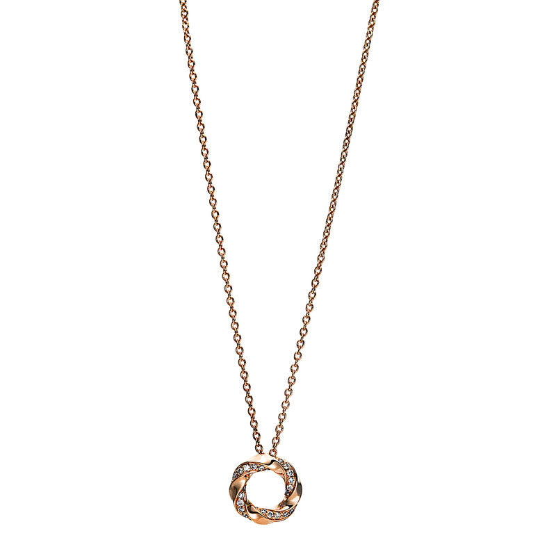 Collier    aus 750/-18 Karat Rotgold mit 24 Diamanten 0