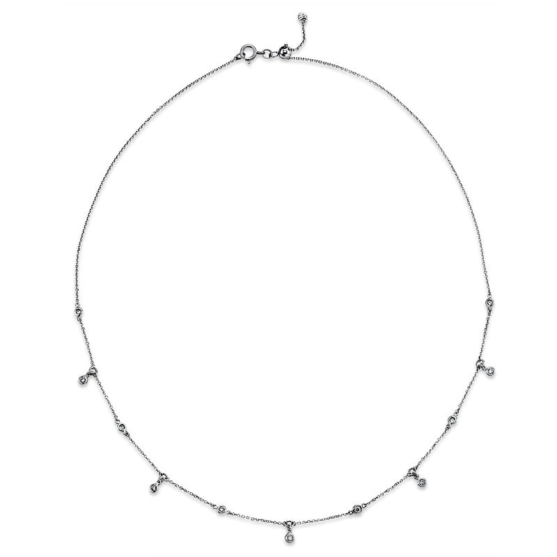 Collier    aus 585/-14 Karat Weißgold mit 11 Diamanten 0